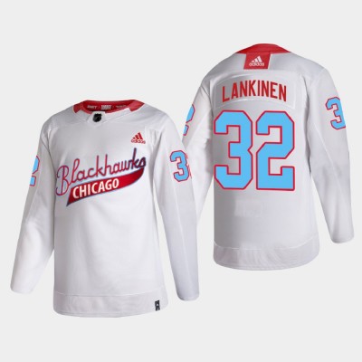 Chicago Chicago Blackhawks #32 Kevin Lankinen Men's White One Community Night NHL Jersey Men's